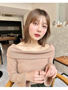 サンド 名古屋(sand) ボブ/レイヤーカット/髪質改善/ウェットヘア/オリーブベージュ