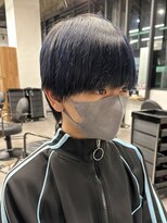 エルマーク 京橋(L-MARK) 黒髪マッシュナチュラルマッシュメンズヘア韓国ツーブロック