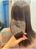 20代30代40代髪質改善カラーアッシュベージュ艶感ストレート