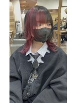 ソルバイジゼル(sol by gisele)&nbsp;仙台ウルフカットインナーカラーツートンカラーシャギーウルフ