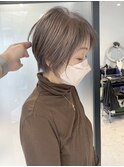 くびれショートボブ40代50代グレイカラー白髪染め白髪ぼかし