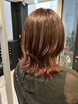 ファイブ ヘアー(FIV hair) ボルドーカラー×ウルフカラー