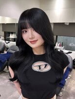 ロムーク 表参道(LOMKH)&nbsp;韓国レイヤーカット小顔顔周り透明感カラー網紅グレージュカラー