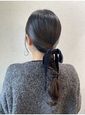 【ローポニーテール】結婚式/銀座/ヘアセット/アレンジ