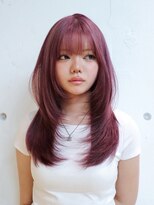 アルバム 池袋(ALBUM)&nbsp;ロング顔周りレイヤー前髪カットブリーチ_F0910