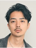 渋谷スパイラルパーマメンズパーマ緩めセンターパートfifth30代