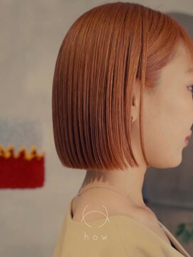 ハウ 心斎橋(how) 秋カラー◎大人可愛い切りっぱなしボブ×髪質改善オレンジカラー