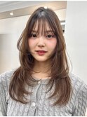 レイヤーカットミディアムレイヤー顔まわり銀座ハイレイヤー