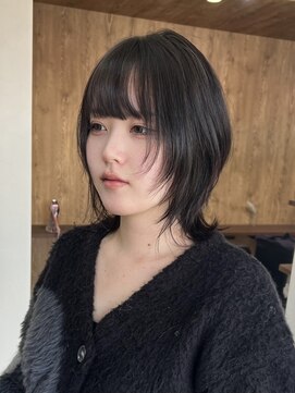 ラル(Lull) 【奥山敬大】暗髪でも透け感あるネオウルフ