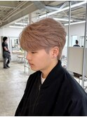 フェザーショート/ミルクティーカラー/メンズカット/千葉駅