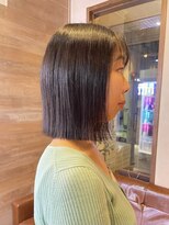 トレヘアー(tRe hair)&nbsp;切りっぱなし ボブ　髪質改善　トリートメント/北本【京都二条】