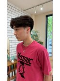 マッシュボブスタイル韓国ビジネスマッシュシースルーバング