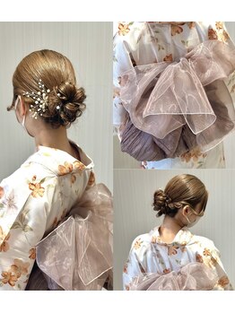 ローランサン(laurencin)の写真/長岡花火での着付けとヘアセット！崩れない着付けとヘアセットなら当店で。浴衣で夏を満喫♪