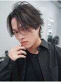 シースルーセンターパートストレートセンターパート韓国ヘア