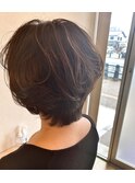 30代40代50代大人ノーブルナチュラルブラウン小顔ショート