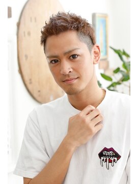 ショウザバーバー(SHOW the Barber) グレージュツーブロックアップバング<SHOW the Barber>