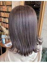 ヘアサロン レゴリス 都城店(REGOLITH) 『 透明感グレージュ☆ブリーチあり　切りっぱなしボブミディ 』