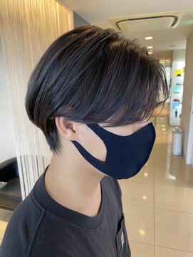 フェイス 大船(FACE) メンズハイライト/ネイビーアッシュ/センターパート/西原