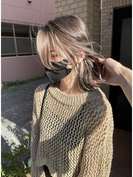 ハグ 横浜(HUG) フェイスフレーミング+インナーカラー レイヤーボブ 横浜