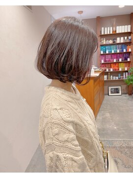 インビテーション 名古屋(invitation) ◎ふんわりボブ×セピアベージュ