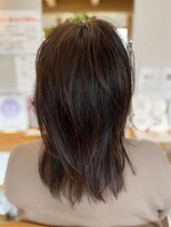 ギャロップヘアー レイヤーカット×ベージュMIXカラー