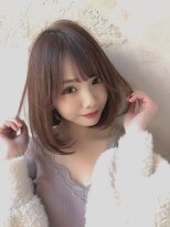 ロンド クラン 岡崎(Lond Clan)&nbsp;小顔ヘア　ヌーディーカラー　韓国ボブ　切りっぱなしボブ