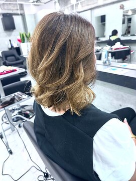 エンディアリング 東銀座(Endearing) 斜めバング/グレージュカラー/デザインカラー/眉毛/銀座/東銀座