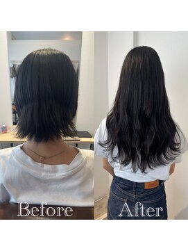 イニット 奈良新大宮(init.) 20代 30代 40代 大人可愛いエクステ肩ライン外ハネ大人ボブ