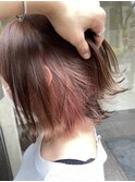 外ハネボブ/ピンクカラー/インナーカラー