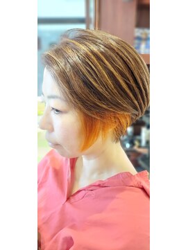 アース 菊名店(HAIR&MAKE EARTH) オレンジインナーカラー