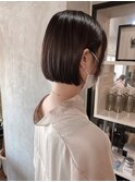 切りっぱなしボブ/美髪/ピンクブラウン[佐賀駅]