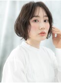 ゆるふわパーマ小顔くすみカラーボブパーマn古河20代30代40代
