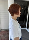 オレンジショートボブ