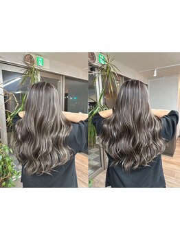 ハイライト/バレイヤージュで白髪染めをもっとオシャレに★話題の脱白髪染めハイライトも対応[大船/大船駅]
