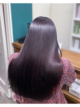 ジーテ 渋谷(gite) 髪質改善ストレート×ボルドーカラー「渋谷/髪質改善TR」