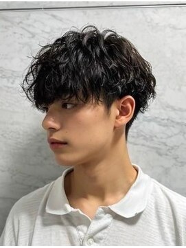 キングオブヘア バイ ノイズ 梅田茶屋町店(KING of hair by NOISM) 【夏メンズ】ツイストパーマ*ツーブロックショート黒髪マッシュ