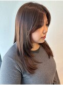 顔周りレイヤー/髪質改善トリートメント/透明感カラー