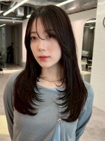 ポーチバイハニー オモテサンドウ(PORCH by HONEY omotesando) 丸顔・面長も小顔に大人レイヤーカット髪質改善ダークブラウン1
