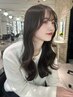 【顔まわりを可愛くする】盛れる！カット+ケアカラー（白髪染め可）/静岡