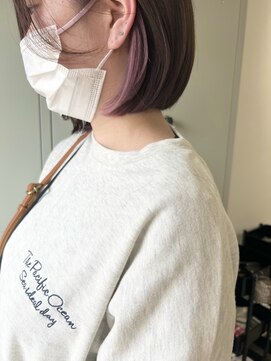 スイヘアデザイン 久留米(suii.. hair design) イヤリングカラー/ボブ/NOBU