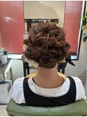 浴衣シニヨンヘアアレンジ♪