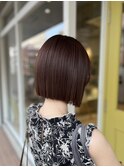 切りっぱなしボブ、レッドカラー