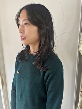 ミディアムレイヤーのくびれスタイル/レイヤーカット/レイヤー