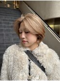 【中野倫大朗】ミルクティーボブ×デザインオレンジ　心斎橋