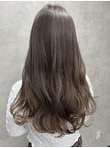 黒髪クラゲヘアーオリーブグレー小顔ココアベージュ