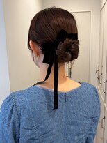 ガーデンヨコハマ(GARDEN YOKOHAMA) 【チバ】シニヨンヘア お団子アレンジ リボンアレンジ タイト