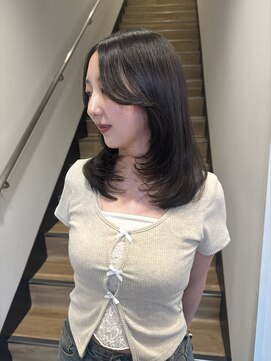 カノエ(canoe) グレージュカラー顔周りレイヤー20代～50代【西新大濠荒戸】