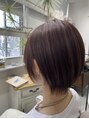 イルヘアーライラ(illu hair LILA)&nbsp;ピンクブラウンのショートボブ
