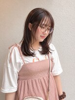 アールジービーガレージ(RGB garage) 艶感ピンクブラウン×レイヤーカット