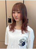 □ミルクティーベージュ×ピンク